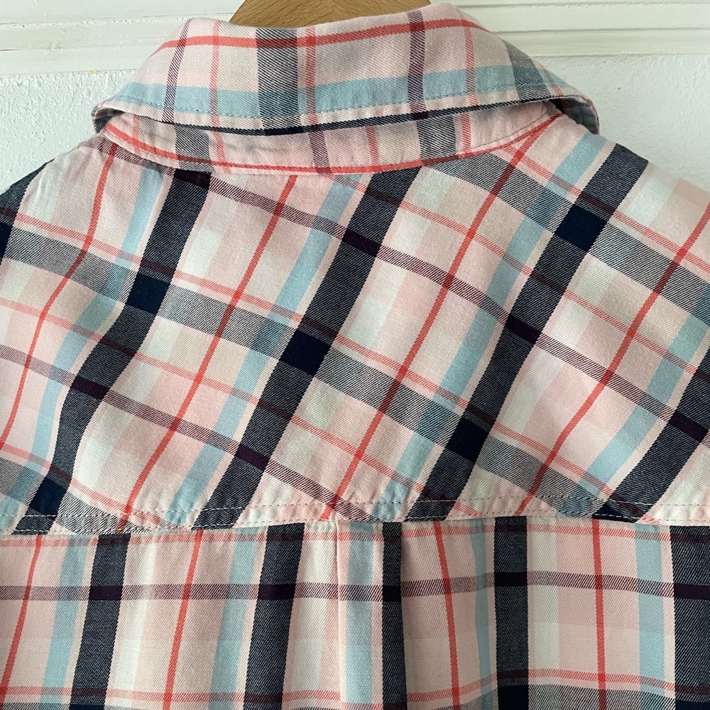 Prince & Fox plaid blue pink and red button-down shirt long sleeve, Sz M - Picture 8 of 12